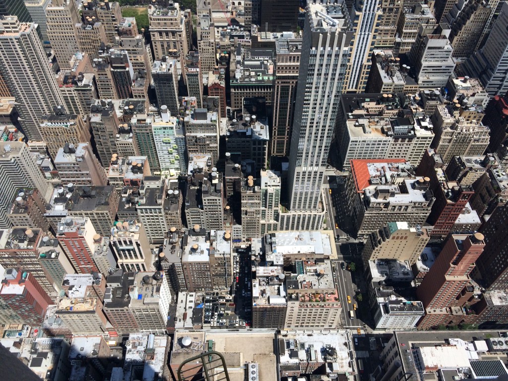 Vue époustouflante "façon légo" de New York du haut de l'Empire State Building