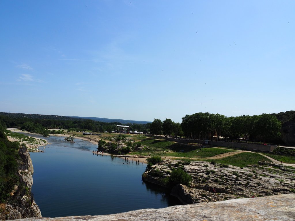 En haut du Pont du Gard
