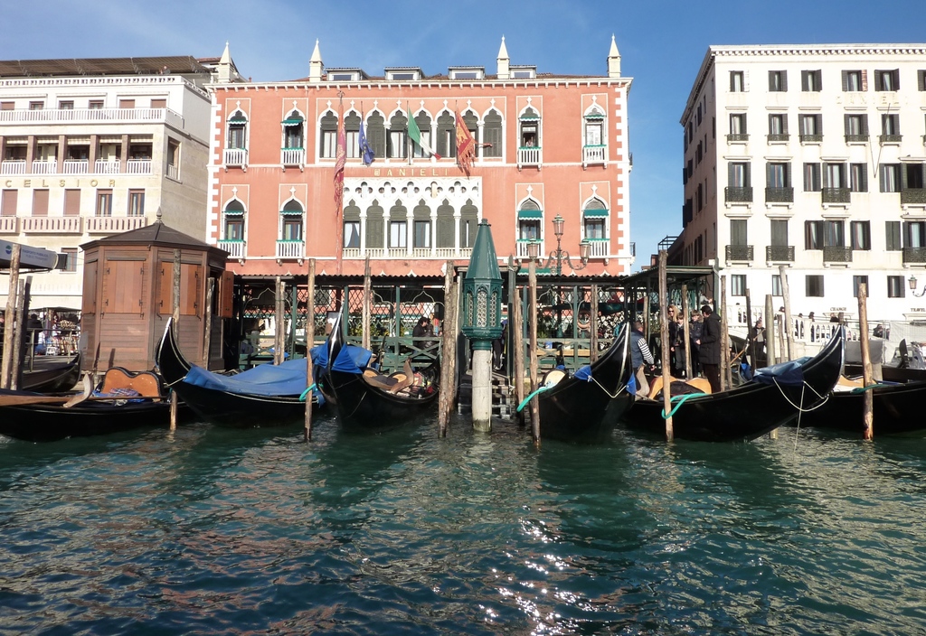 Venise en hiver, vue sur l'hôtel Danielli