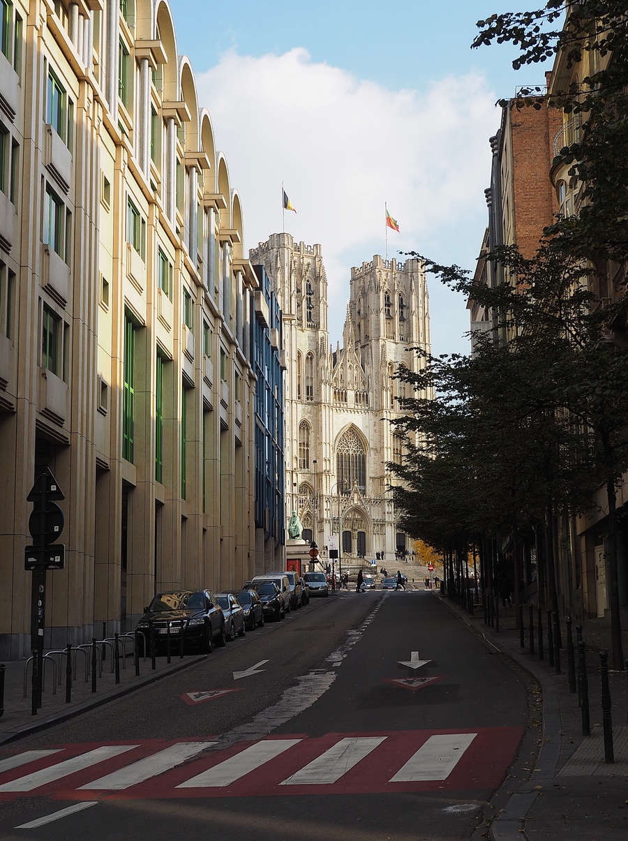 Visiter Bruxelles en famille, que faire 4 jours ? - Perspective sur la Cathédrale Saints-Michel et Gudule