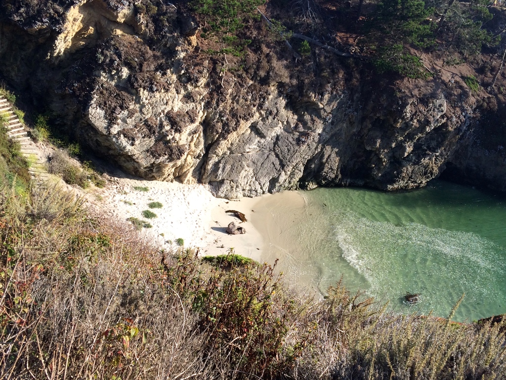 Plage "China Beach" de Point Lobos Natural State Reserve sur la route 1 en Californie.
