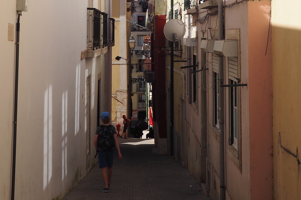 Les ruelles colorées dans l'Alfama à Lisbonne