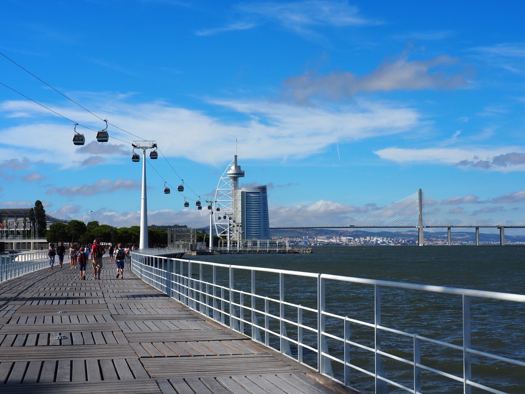 Parc des Nations à Lisbonne - vue sur Pont Vasco de gama