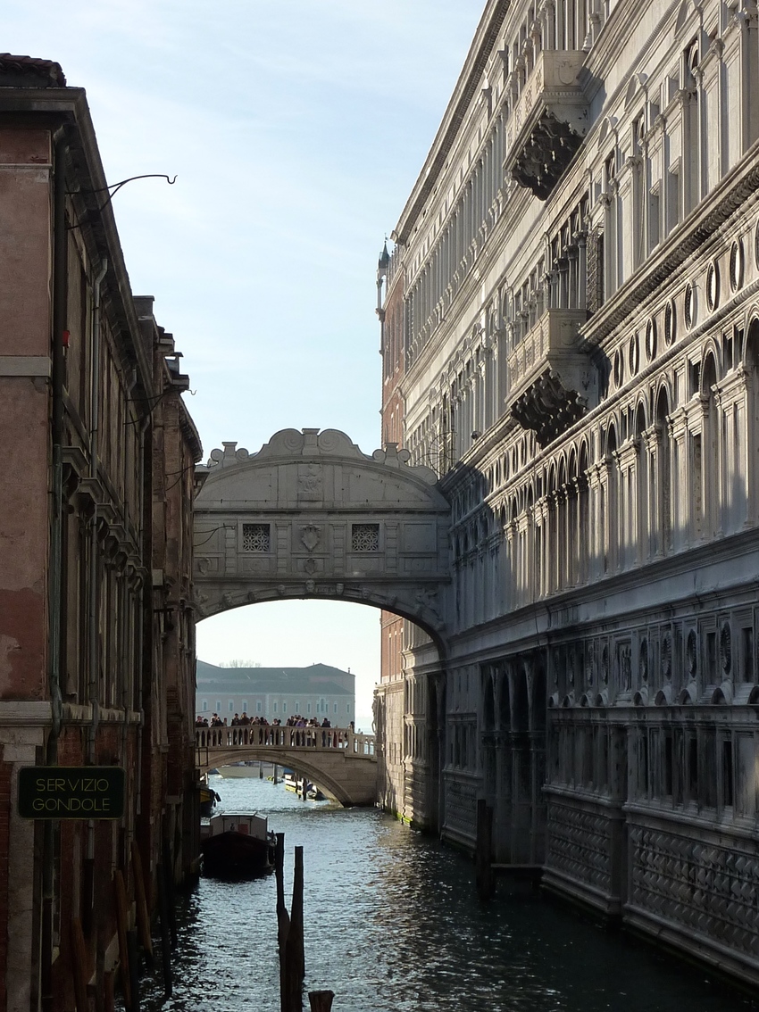 Venise en hiver, le pont des Soupirs
