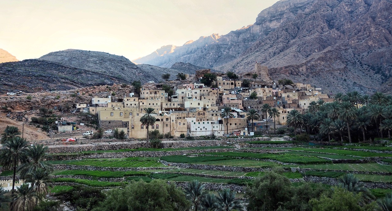 Voyage à Oman, vue du village de Bilad Sayt