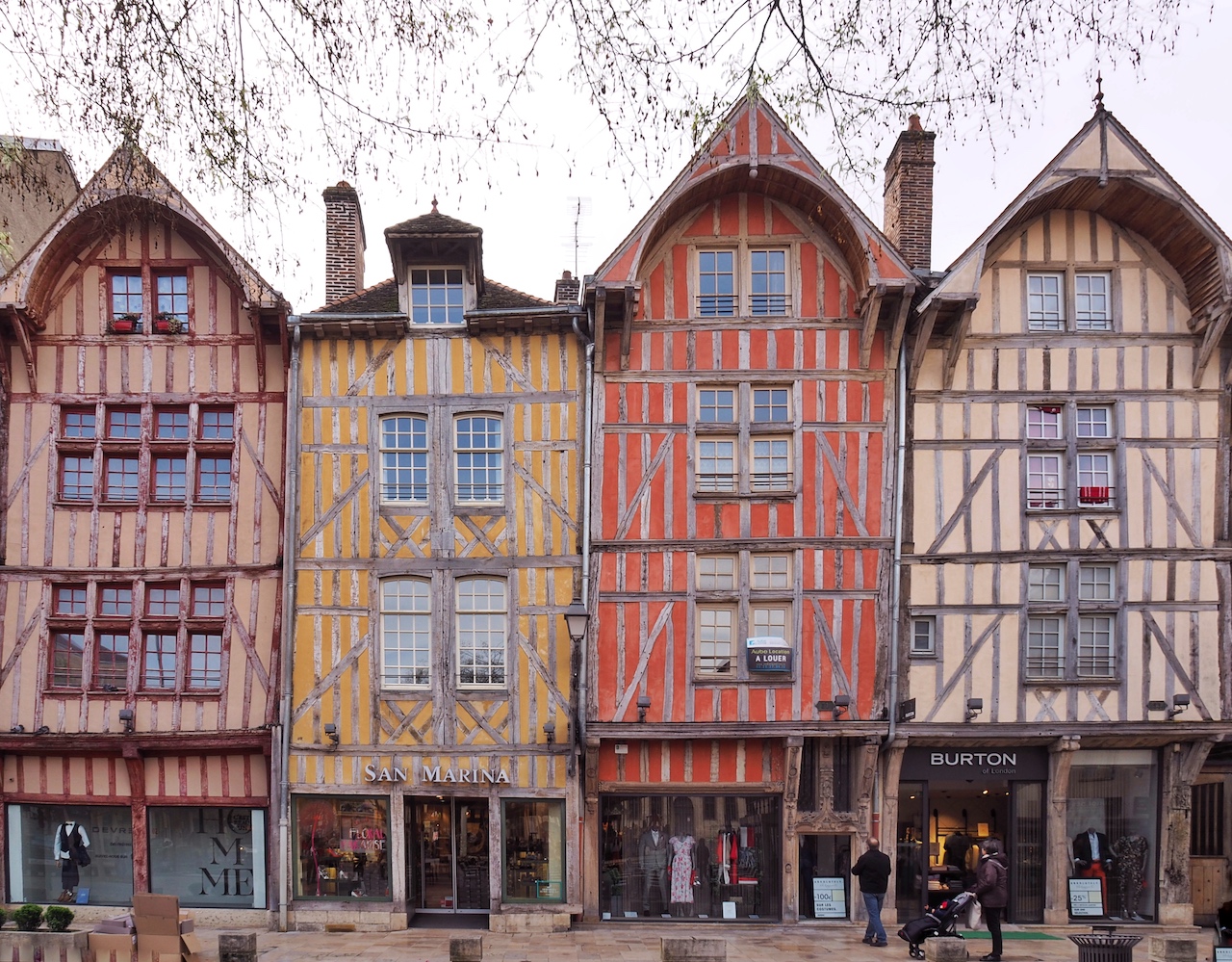 Week-end en Aube en Champagne - façades colorées de Troyes